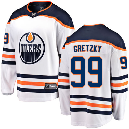 Herren Edmonton Oilers Eishockey Trikot Wayne Gretzky #99 Breakaway Weiß Fanatics Branded Auswärts